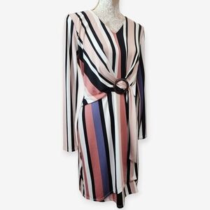 Cato Est. 1946 Striped Wrap Dress Size Small